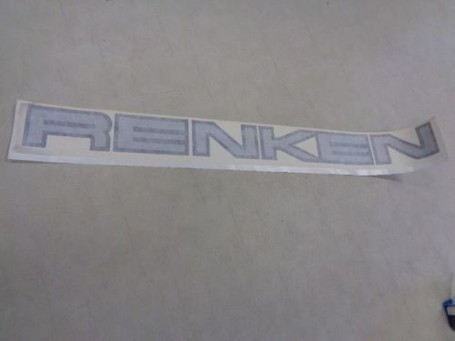 Renken decal 121311 black &amp; silver 32 3/4&#034; x 3&#034; marine boat