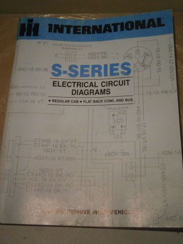 International s series electrical circuit diagrams manual reg. cab flat back bus