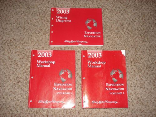 2003 ford expedition lincoln navigator shop manual set service books and wiring