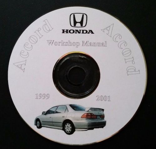 Honda accord workshop manual cd, 1999-2001