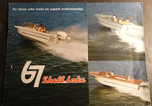 Vintage 1967 shell lake pleasure boats sales brochure 4+ pages (203)