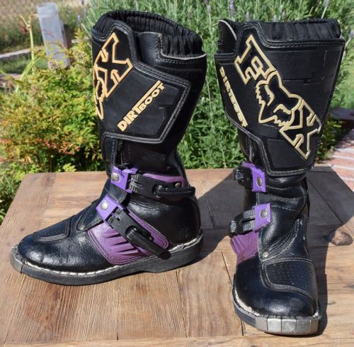 Fox dirt boot motorcross riding boots youth 3 peter fox design purple