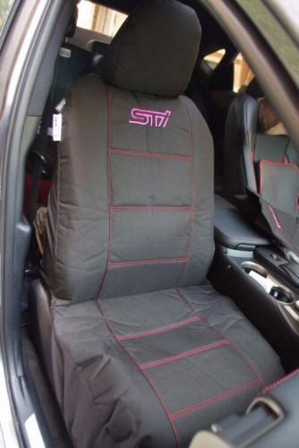 Pair superior quality airbag safe canvas subaru sti universal size seat covers