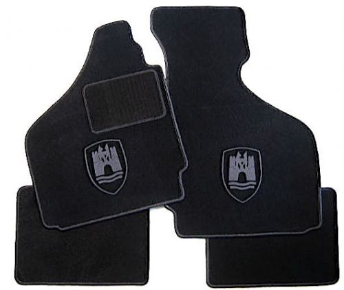 Black/grey wolfsburg floor mats for vw karmann ghia type  34 coupe