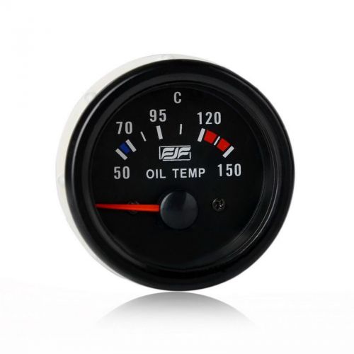 New hq for car and truck 2&#034; 52mm tinted 50-150 °c  oil temp gauge black