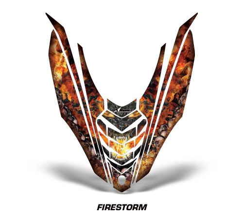 Yamaha viper sr/srt sled sticker decal hood graphic kit 2013-2014 firestorm - bk