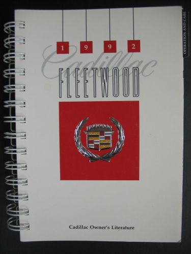 1992 cadillac fleetwood owners manual - brand new!