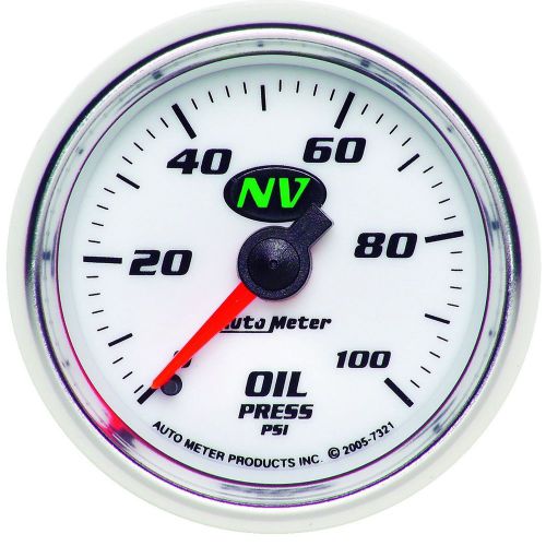 Auto meter 7321 nv; mechanical oil pressure gauge