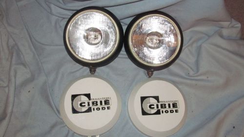 Cibie super oscar driving light nos new &amp; stone lamp covers vtg pair