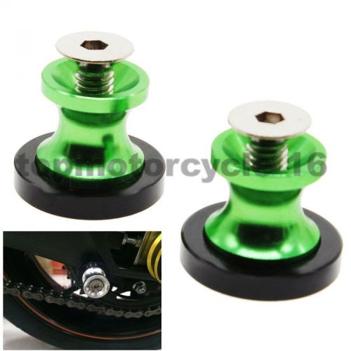 Cnc green swingarm spools fit suzuki all models all years gsx1300 b-king 07-13