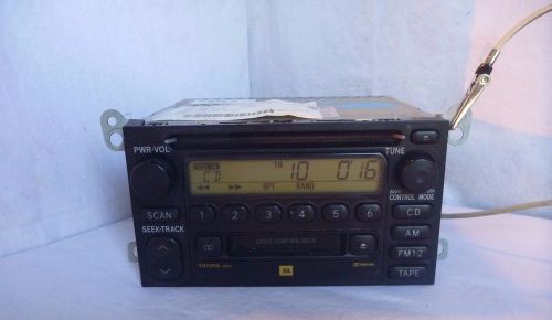 2000-2003 toyota jbl am fm radio cd cassette player 86120-af010 16820 rq964