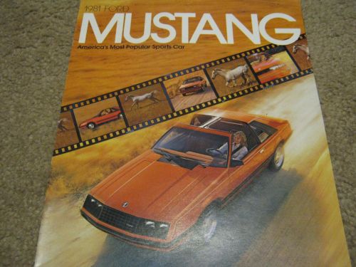 1981 ford mustang dealer sales-showroom brochure cobra, ghia,