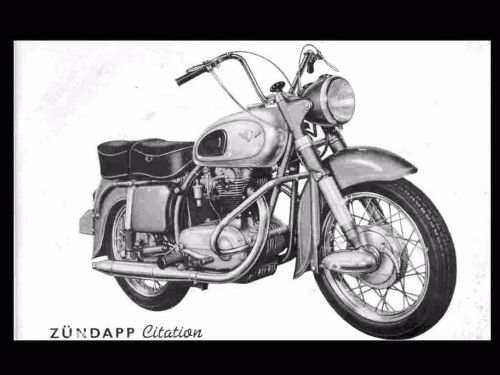 Zundapp citation operations &amp; parts manual 100pg for motorcycle service &amp; repair