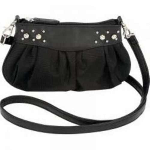 Diamond plate genuine leather trimed biker beltloop purse