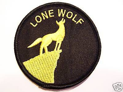 #0517 motorcycle vest patch lone wolf