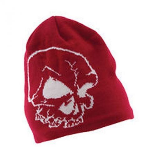 Slednecks skull beanie snowmobile hat winter cap red one size ships free!