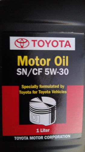 Genuine toyota 5w30 sn/cf oem motor oil 1 liter part# 08880-83383