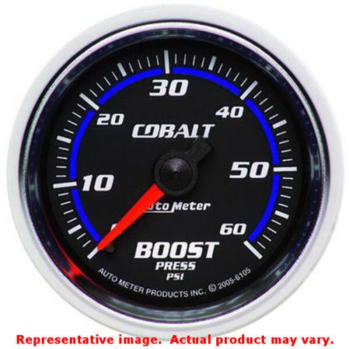 Auto meter 6105 cobalt series bright anodized 2-1/16&#034; (52.4mm) range: 0-60 psi