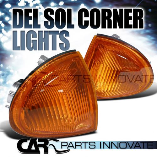 For 1993-1997 honda del sol jdm amber lens corner lights signal lamp