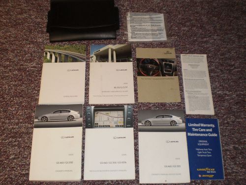 2008 lexus gs 460 350 complete car owners manual books nav guide case all models