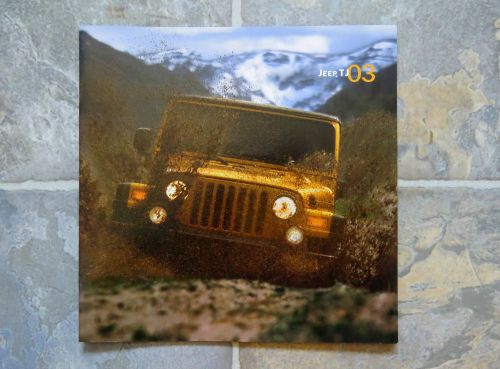 2003 jeep tj wrangler - original sales brochure book catelog