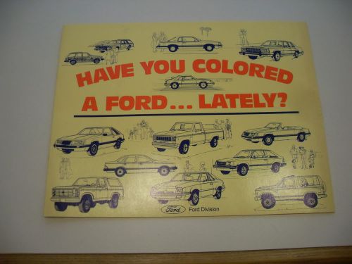 1985 ford coloring book