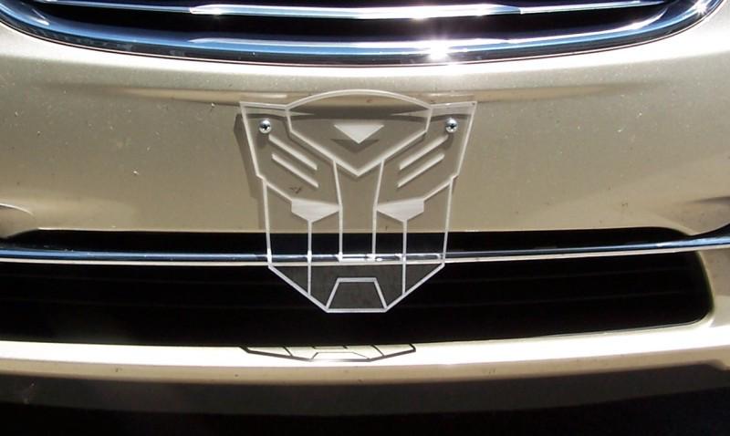 Tsp laser cut acrylic custom transformers front license plate personalized