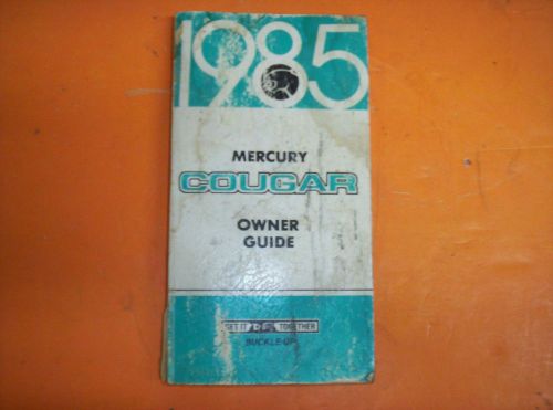 Owners manual  1985 cougar