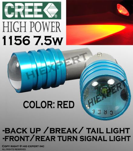 Icbeamer 1 pair 12v 1156 plug &amp; playment rear turn signal red cree 7.5 ve6990