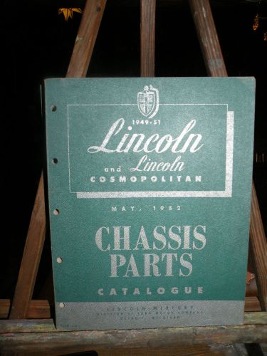 1949 1950 1951 lincoln and lincoln cosmopolitan chassis parts catalog nice!!!