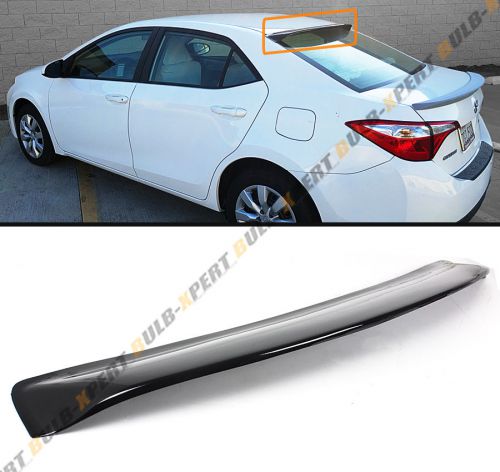 Jdm style glossy black rear roof window visor spoiler for 2014-16 toyota corolla