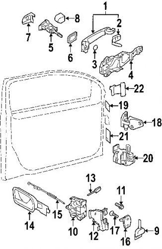 Volkswagen 7h0820898 genuine oem handle, outside seal