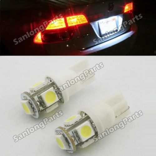 2pcs t10 168 194 white 5 smd led bulb license plate lights for ford