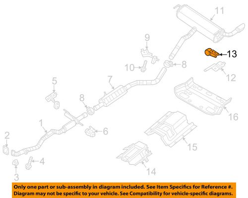 Jeep chrysler oem 14-15 cherokee exhaust-muffler &amp; pipe hanger right 68141918ab