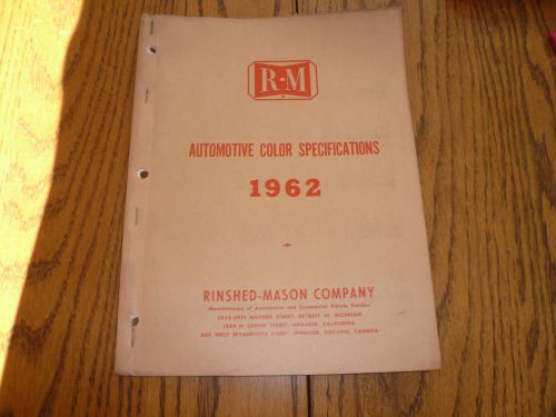 1962 oldsmobile chrysler ford studebaker rambler falcon r-m color chip paints