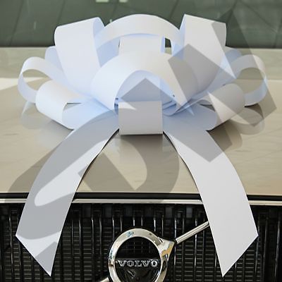 30&#034; magnetic car bow white