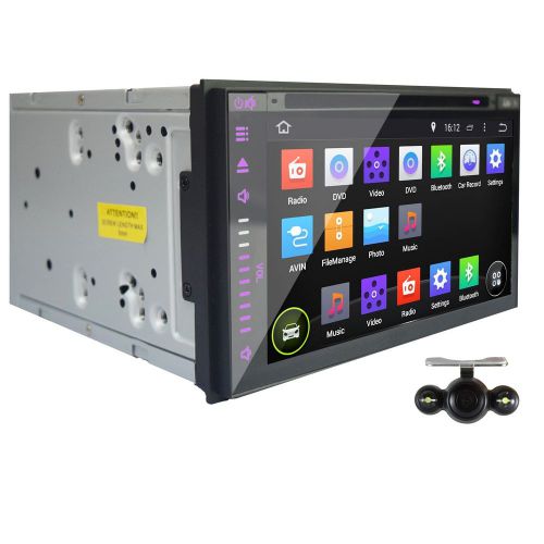 Pure android 4.4 os car dvd player gps radio 3g wifi ipod bt touch panel+camera