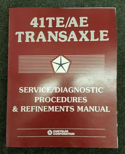 1989 - 1996 chrysler corp. 41te/ae transaxle oem factory service manual