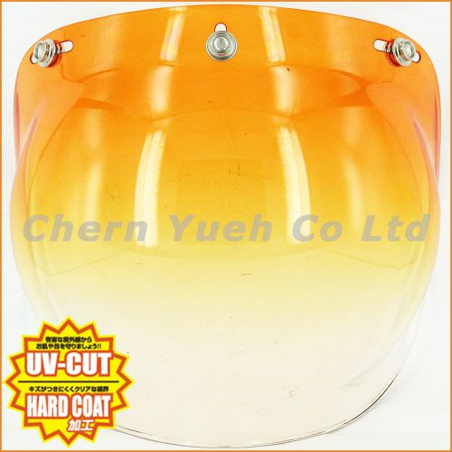 Uv gradation orange lens bubble shield visor for agv bell arai open face helmet