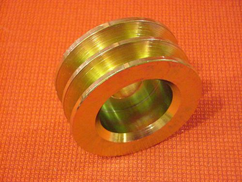 Double groove alternator pulley, 2-grooves, 0.88&#034; / 22.4mm id, 3.37&#034; / 85.7mm od