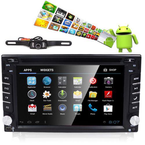 Universal 2 din 6.2&#034; android 4.4 car dvd stereo gps built-in wifi 3g gps+camera