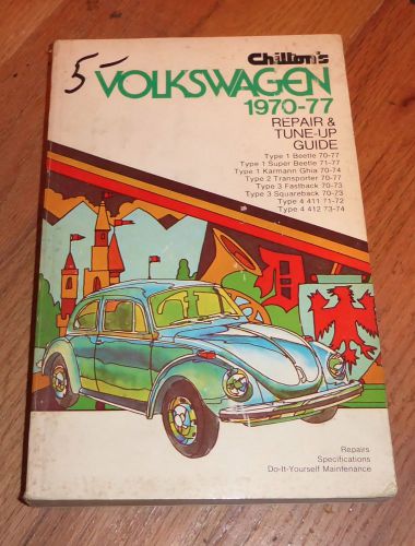 Chilton’s repair tune-up guide shop manual volkswagen vw beetle karmann 1970-77