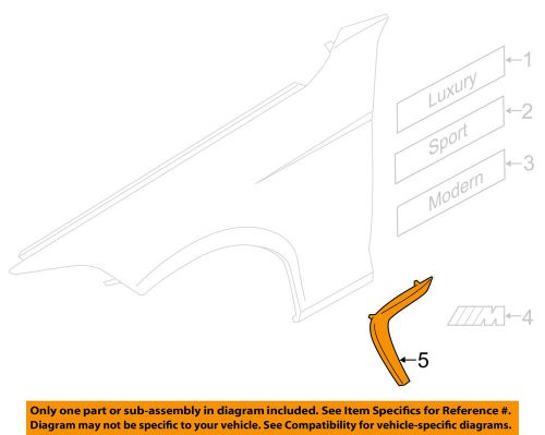 Bmw oem 14-15 428i xdrive fender-louver left 51747381993