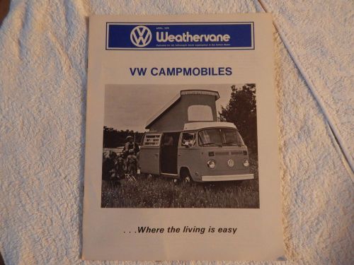 Weathervane, published for vw dealers ap 1976 on  vw campmobiles