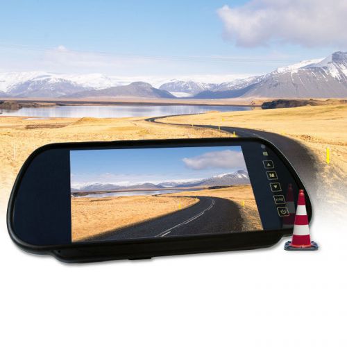 7 inch tft rearview system car monitor rearview mirror parking aid snap on