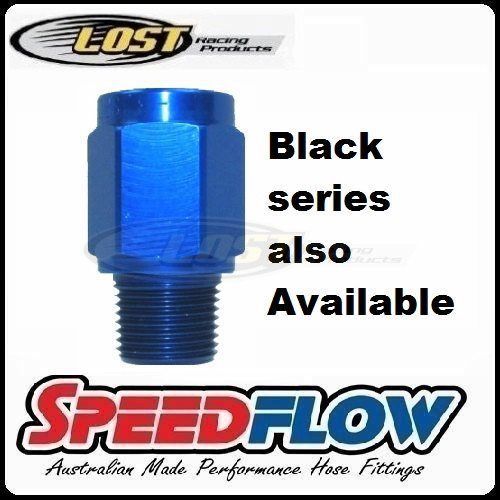 Speedflow 1/8&#034; bspt male to 1/8&#034; npt female gauge sender adapter 370-02-02