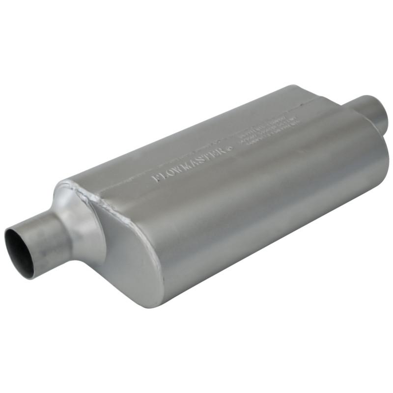 Flowmaster 50 series muffler - 2.25 offset in / 2.25 center out - moderate sound