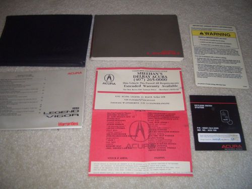 1992 acura legend owners manual set factory books oem w case complete sticker