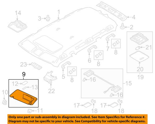 Infiniti nissan oem 14-16 qx80 interior-roof-sunvisor left 964011la3d