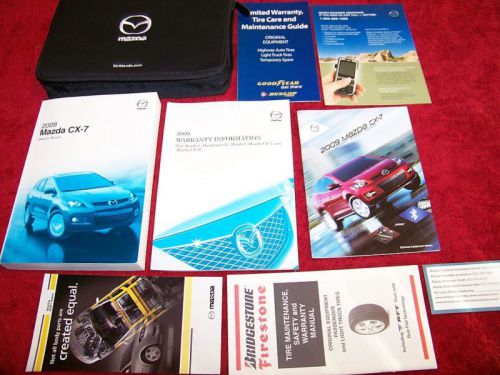 2009 mazda cx-7 owners manual complete +case